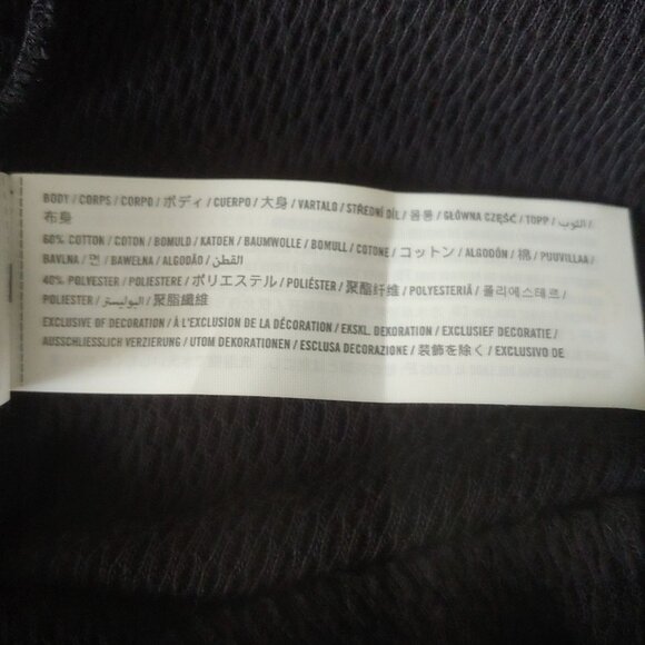 Hollister Womens L-Sleeve Waffle Knit Logo Down Both Arms Y2K Thermal S Pullover - Picture 9 of 9